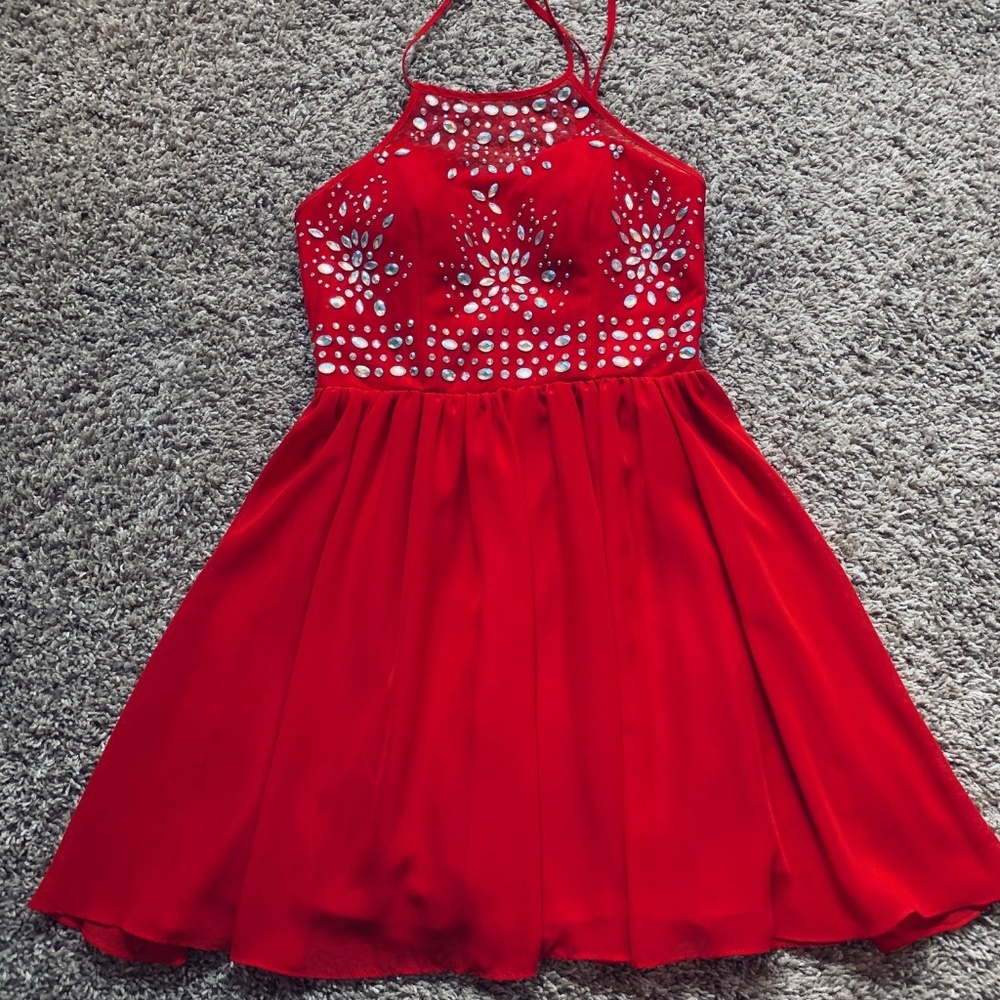 Homecoming Formal Party Prom Dress RED size 7-8